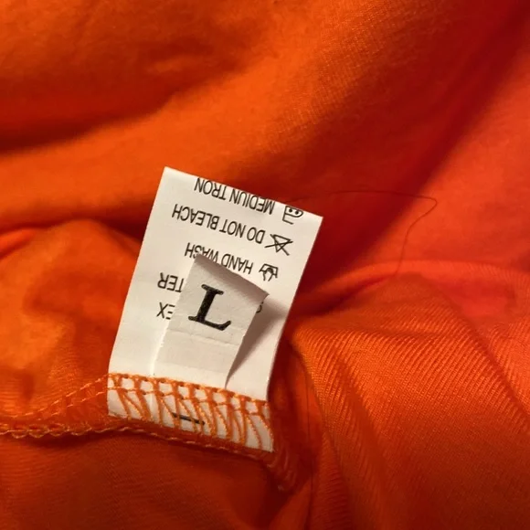 Vibrant Orange Off One Shoulder Sleeveless Top…size L - Picture 3 of 4